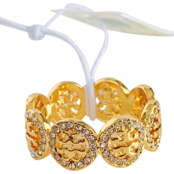 NWT Tory Burch Miller Swarovski Crystal Pave Ring Sz 6 & 7 Rtl $215 - Picture 2 of 6
